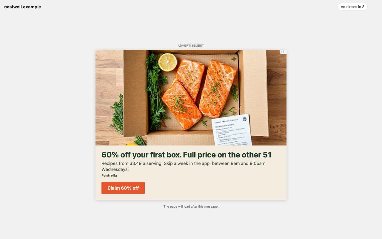 Popups covering content: Takeover, from Shitely Media