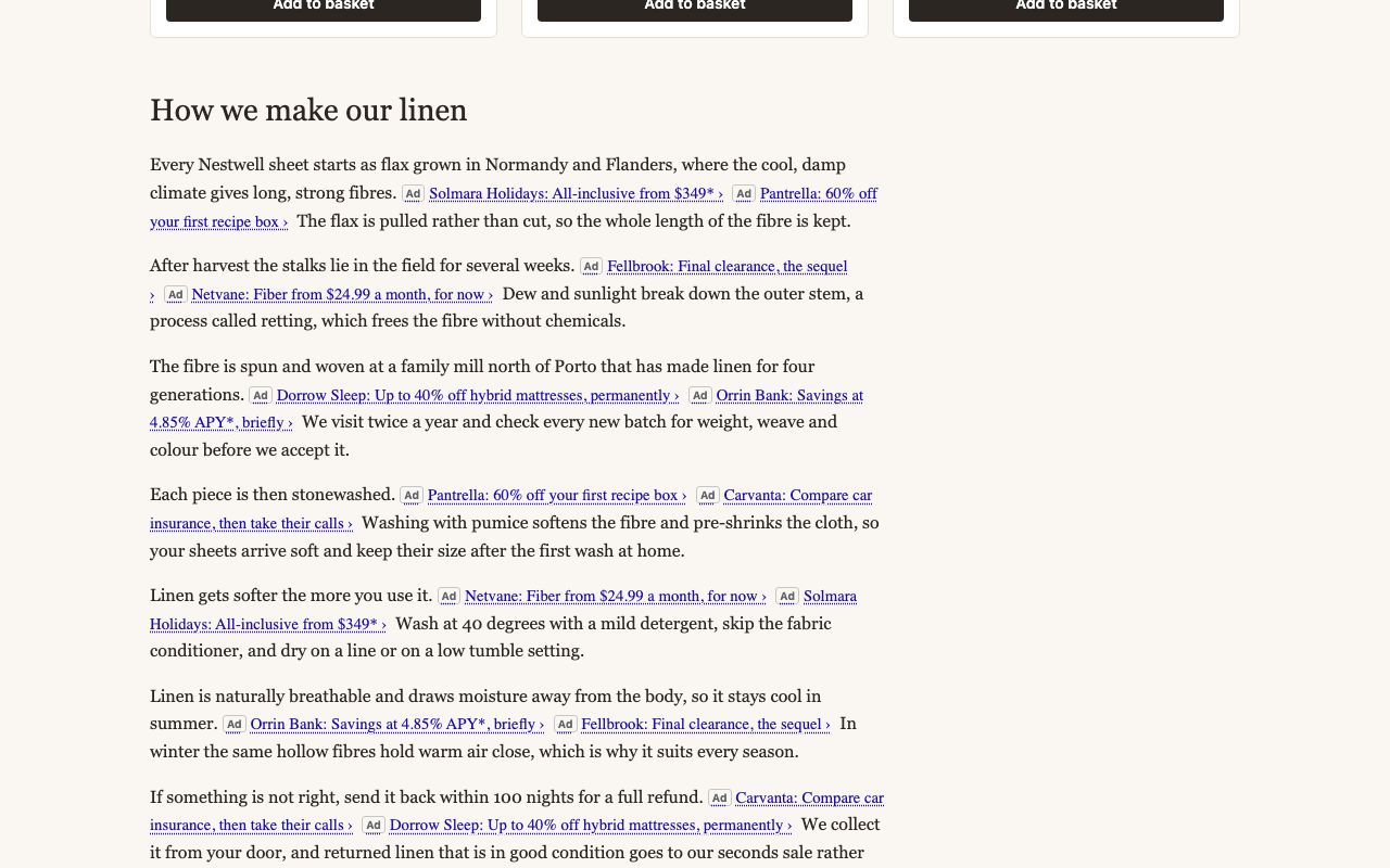 Ad slots on the page: Native Inline, from Shitely Media